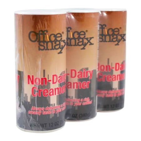 Office Snax. Office Snax Reclosable Powdered Non-Dairy Creamer, 12 oz Canister, 3/Pack OFX00020G